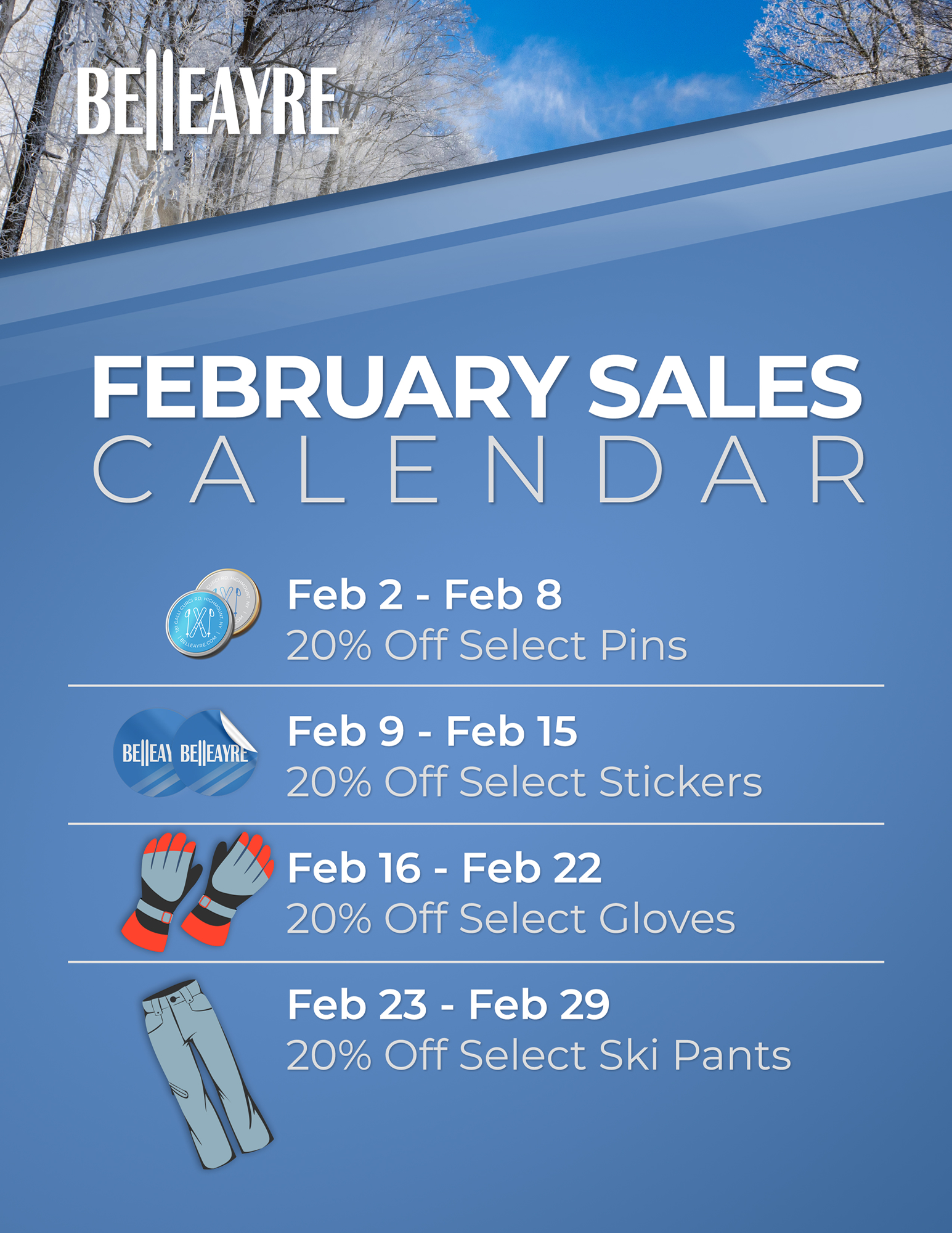 February Sales Calendar
